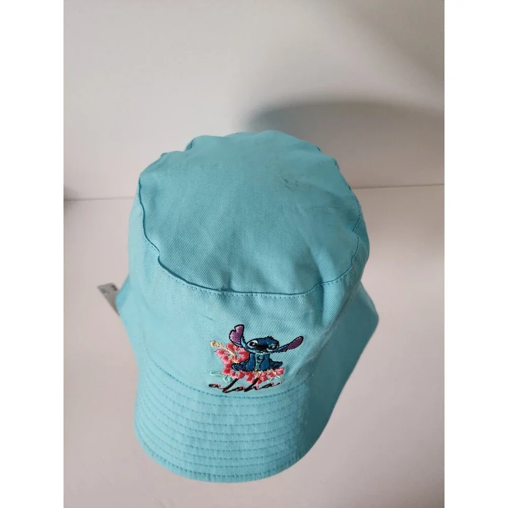 Disney Aloha 100 Anniversary Lilo & Stitch Bucket Hat Blue Adult NWT OS Primark
